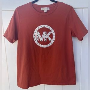 orange and gold sport shirt from michaels Kors size medium